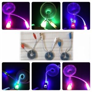 LED USB Charger Cable Samsung Galaxy S4 S6 S7 Edge